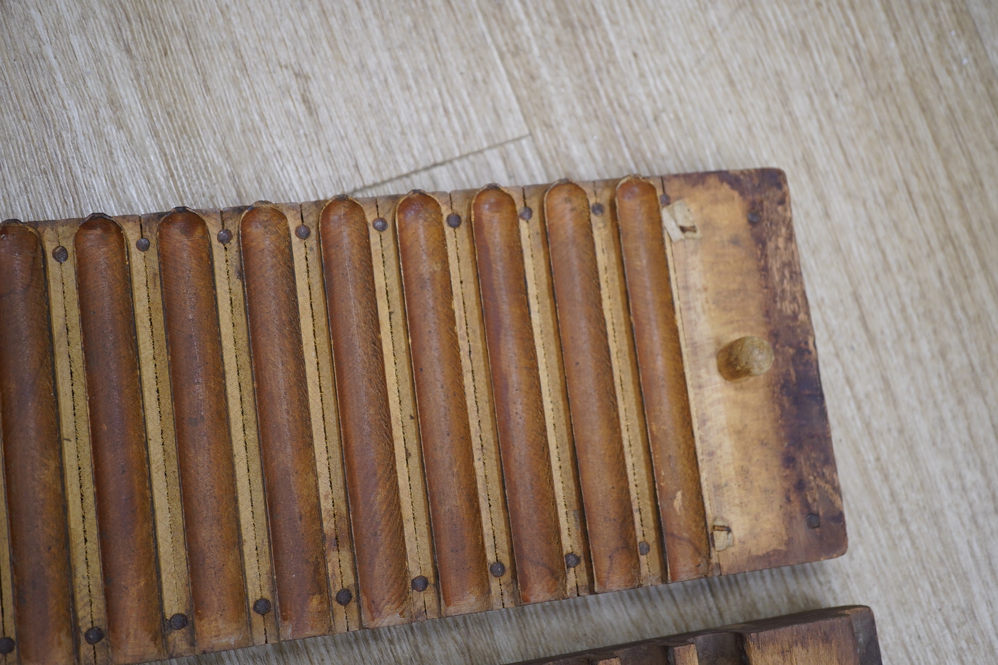 A collection of cigars and cigar related items, cigar maker etc, cigar maker, 56cm wide. Condition - fair unknown storage for cigars